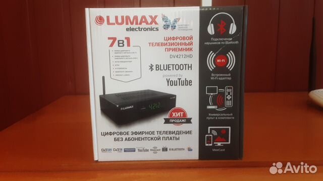 Телевизионная приставка т2 с wifi lumax dv4212hd