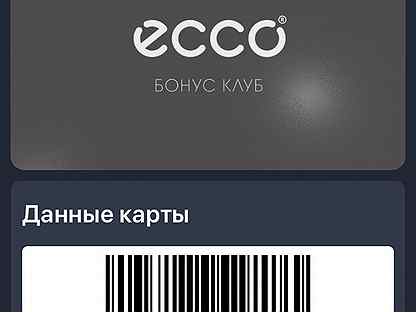 Ecco карта лояльности