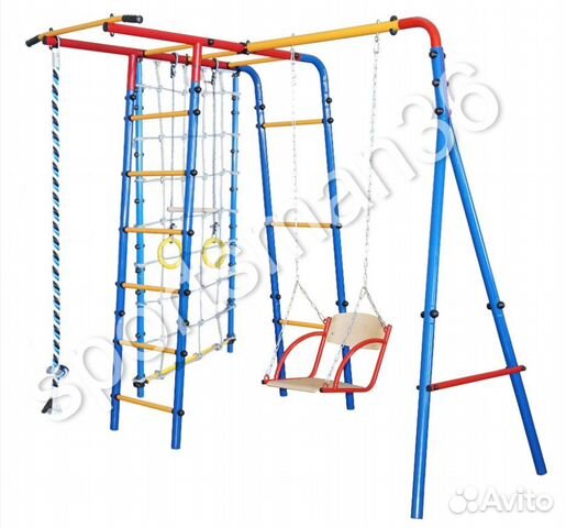 Детский уличный комплекс Дачный Эконом с сеткой