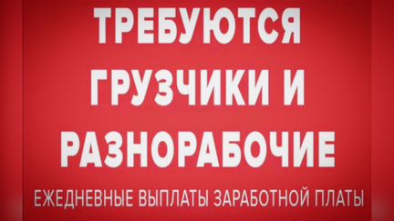 Грузчики разнорабочие ежедневная оплата