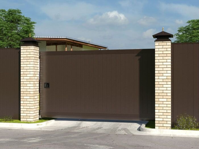 Ворота для частного дома алютех и калитки
