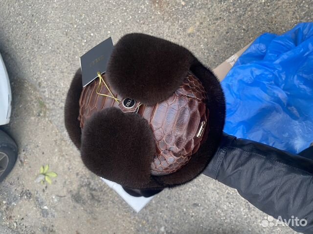 Шапки zilli ушанки с питоном с крокодилом