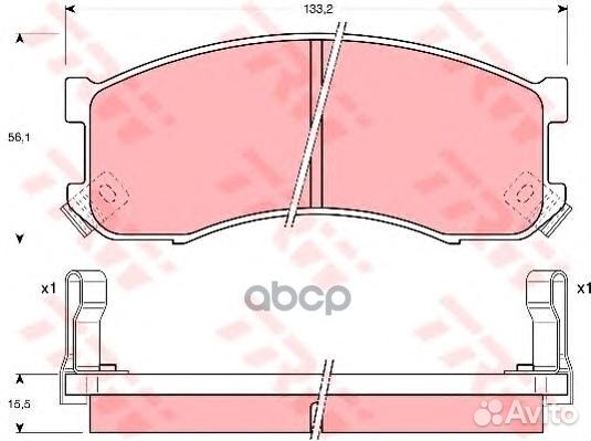 Колодки тормозные к-кт TRW GDB1037 TRW