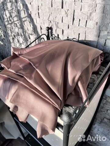 Ткань шёлк армани кофейный розовый цвет 10 метров