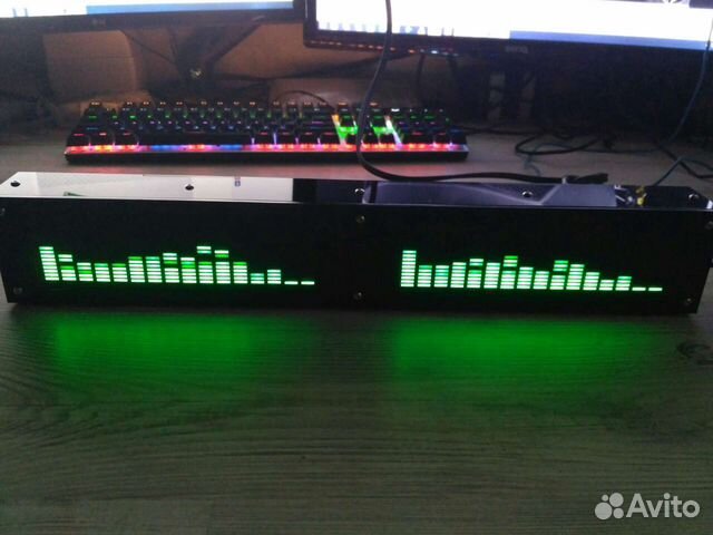 Спектроанализатор звука 2 канала 16 полос