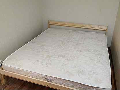 Кровать двуспальная IKEA и матрац Hoff