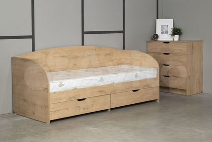 Односпальная кровать Норд, 80х190 см, с ящиками