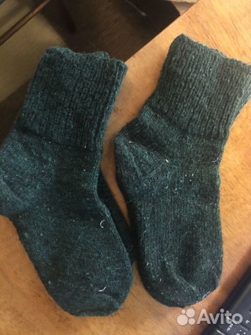 Носки ручной вязки шерстяные