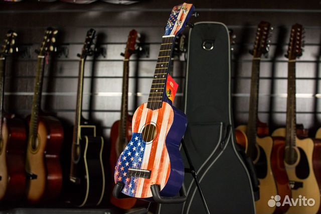 Укулеле с рисунком Wiki + Аксессуары