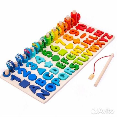 Логарифмическая доска-сортер, монтессори 6в1