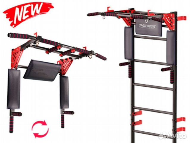 Спортивный комплекс. Стенка + турник 3в1