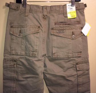 LEE dungarees Mens 32X33 7 Pocket cargo Khaki Pant