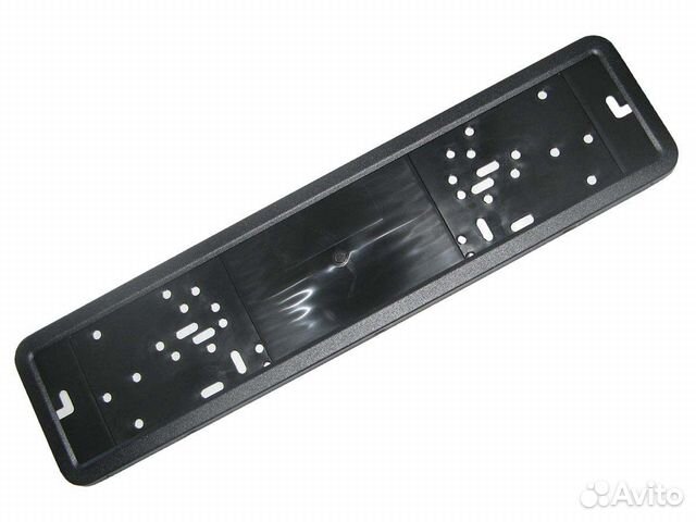 Рамка номера нержавейка и пластик черная