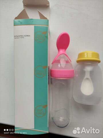 Новая Бутылочка-ложка для введения прикорма 2шт