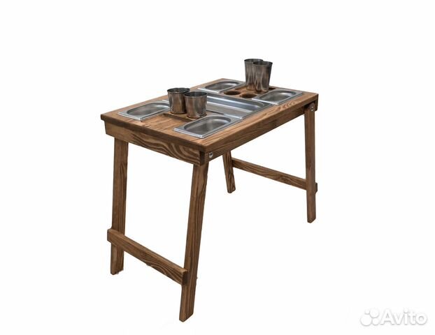 Стол для пикника с набором посуды