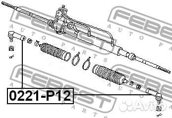 Наконечник рулевой (nissan primera P11 1996-2001)