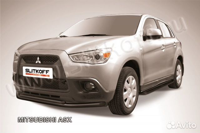 Защита перед.бампера d57+d42 mitsubishiasx MAS003B