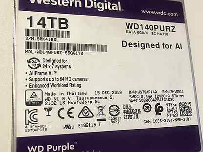14 тб Жесткий диск WD Purple wd140purz