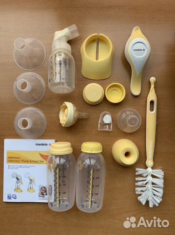 Молокоотсос medela harmony, бутылочки medela