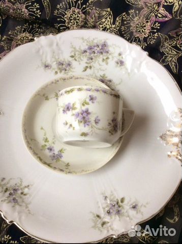 Чашка с блюдцем + блюдо