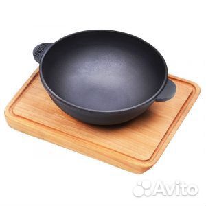 Сковорода вок чугунная 180x63 brizzol (Бризолль) с