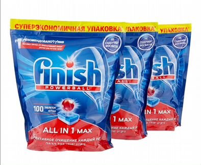 Таблетки для посудомоечной машины Finish All in 1