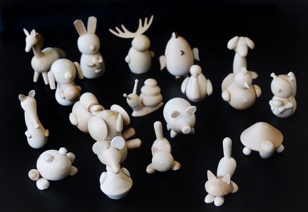 Деревянные фигурки игрушки животные