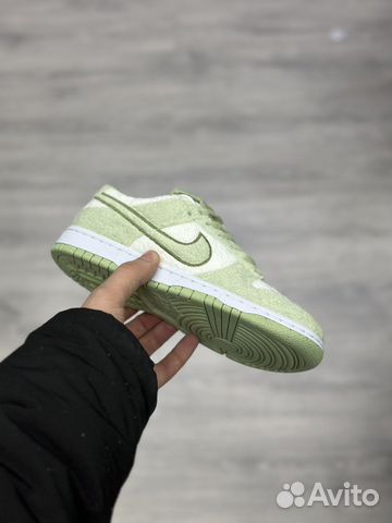 Кроссовки Nike Dunk Fleece салатовые женские