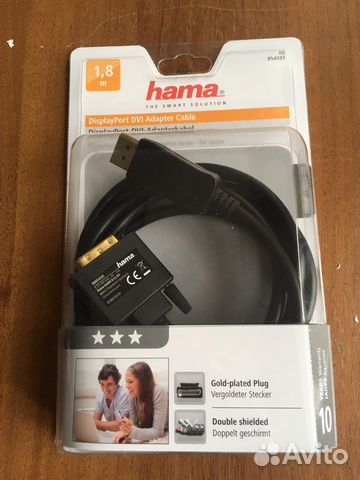 Кабель Hama DisplayPort-DVI 1.8м