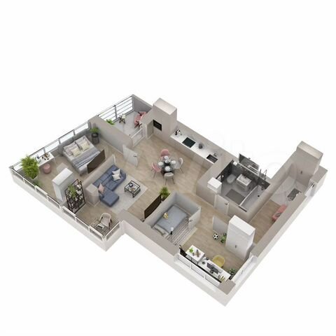 3-к. квартира, 72,6 м², 7/22 эт.