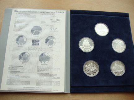 Нидерланды 2 экю 1995 Амстердам Корабль парусник 5
