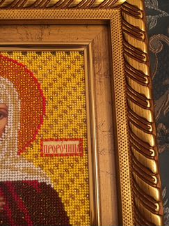 Икона Св. Анна пророчица вышивка бисером