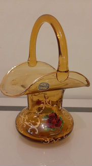 Новая корзинка-конфетница Богемия Амбер