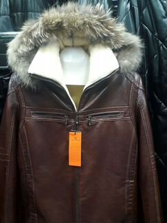 Мужская кожный куртка