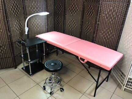 Комплект кушетка стул мастера тележка