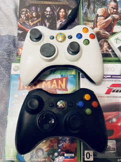 Xbox 360 S (Slim) 2 геймпада, 7 Игр, + Монитор