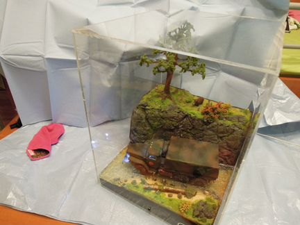 Лесная диорама с уралом 1/35