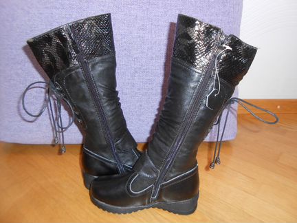 Сапоги новые натуральная кожа и мех