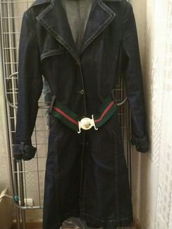 Плащ тренч Gucci оригинал джинсовый