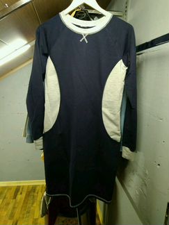 Платье для кормящих мам, новое, синее