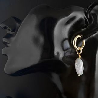 Серьги с натуральным жемчугом