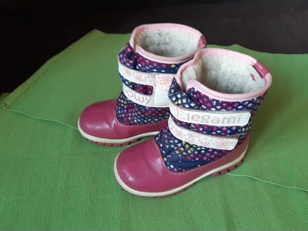 Сапожки для девочки Элегами размер 27 осень-зима