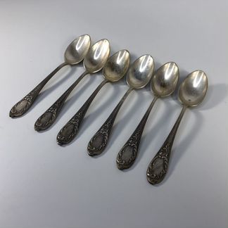 Серебрянные чайные ложки. 875 проба. Набор