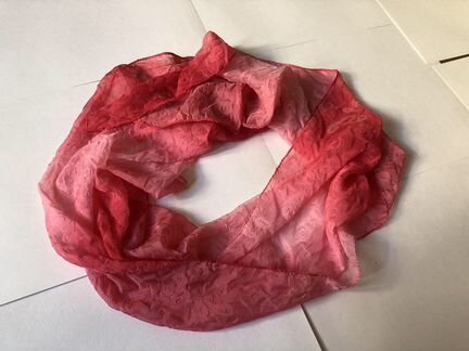 Шарфик шифоновый с объемным рисунком 170х42