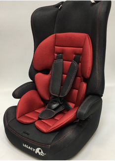 Новое Автокресло Легаси 1-12 лет. черный с красным