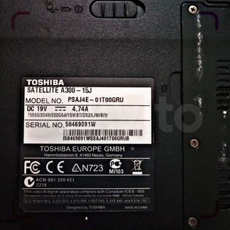 Ноутбук Toshiba satellite на запчасти