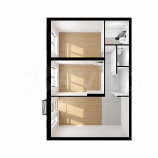 2-к квартира, 60.1 м², 4/9 эт.