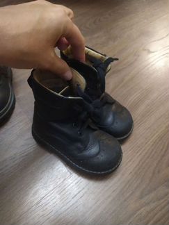 Кожанные зимние ботинки детские happy step