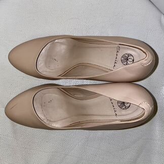 Эконика нежно-розовые туфли на каблуке 36 размер