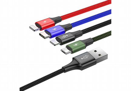 Кабель Baseus Fast 4-in-1 Cable For lightning(2) +